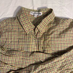 Uniqlo x Ines De La Fressange checkered button up shirt.